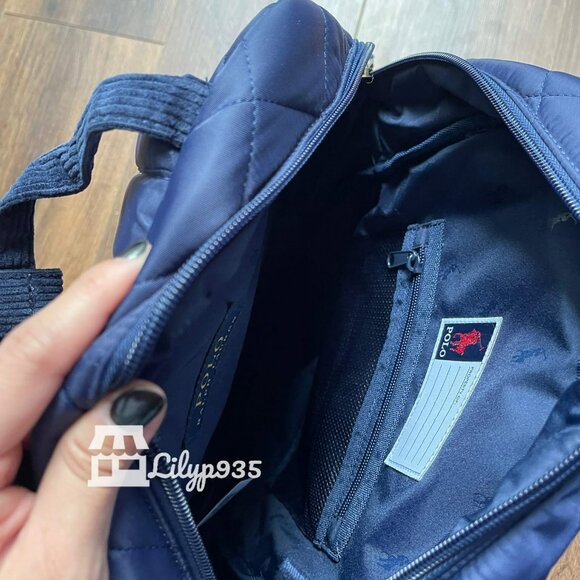 NWT Polo Ralph Lauren Quilted Nylon Backpack – Navy - Picture 5 of 7